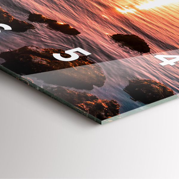 Reloj cuadrado Rocas al atardecer