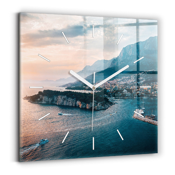 Reloj de pared cuadrado Isla en Croacia