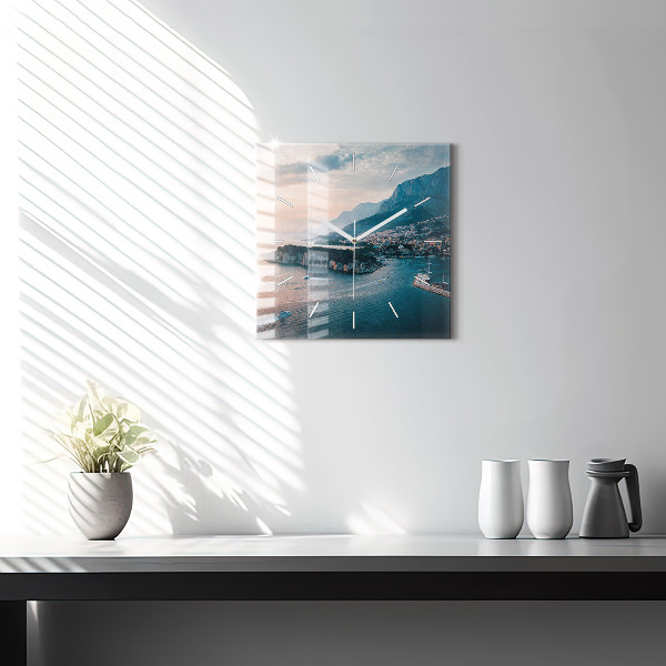 Reloj de pared cuadrado Isla en Croacia