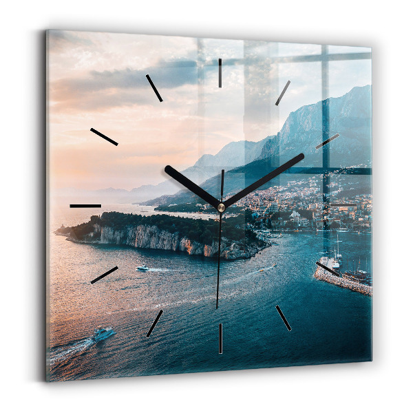 Reloj de pared cuadrado Isla en Croacia