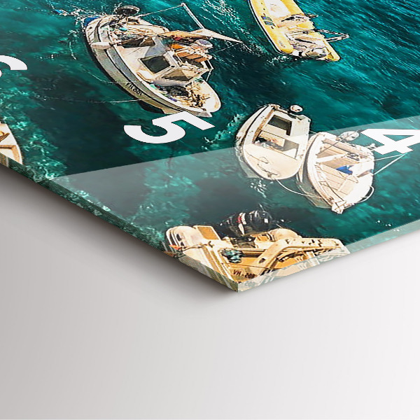 Reloj de pared cuadrado Barcos en Croacia