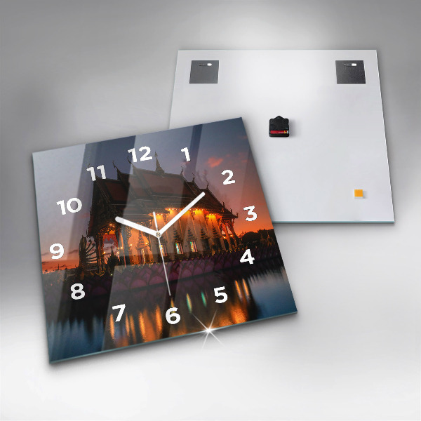 Reloj de pared cuadrado Templo en Bangkok