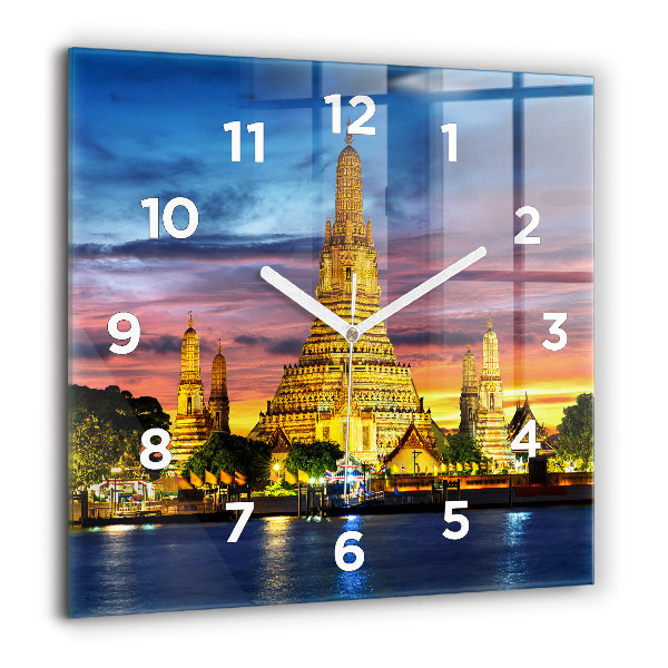 Reloj de pared cuadrado Templo en Bangkok