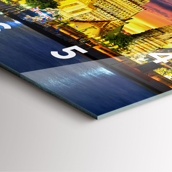 Reloj de pared cuadrado Templo en Bangkok