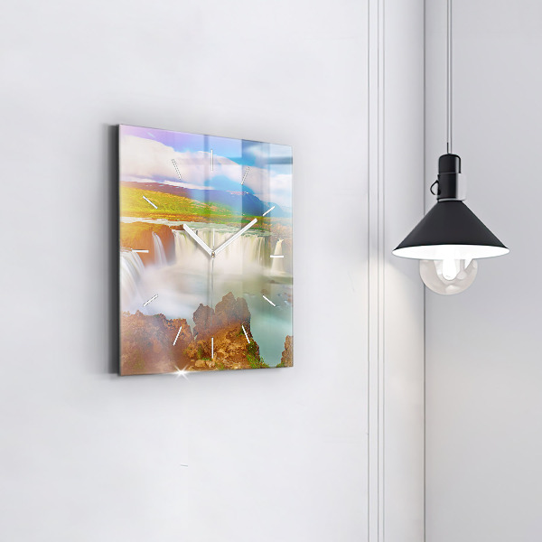 Reloj cuadrado Godafoss en Islandia