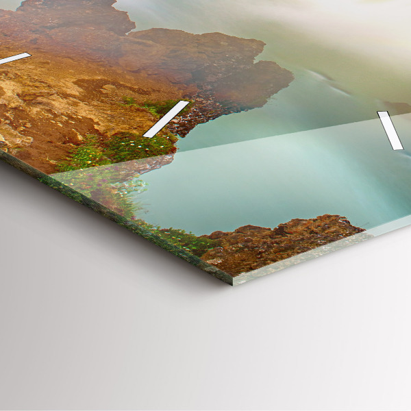 Reloj cuadrado Godafoss en Islandia