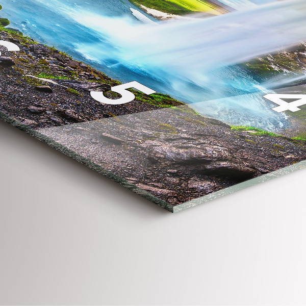Reloj de pared cuadrado Cascada en Islandia