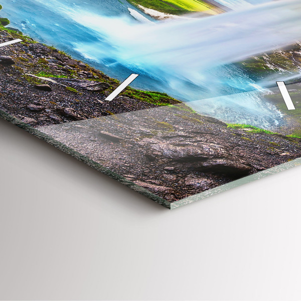 Reloj de pared cuadrado Cascada en Islandia