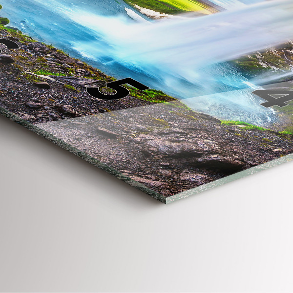 Reloj de pared cuadrado Cascada en Islandia