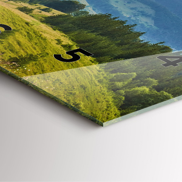 Reloj de pared cuadrado Paisaje con bosques