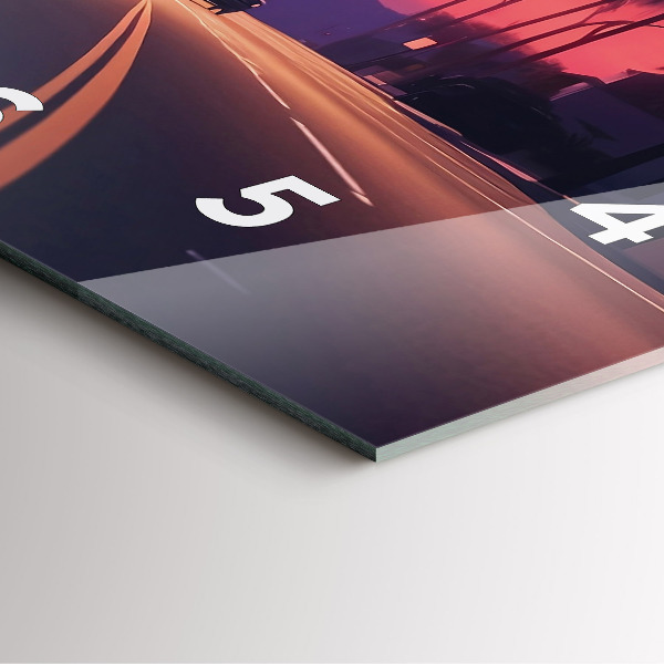 Reloj de pared cuadrado Puesta de sol en Los Ángeles