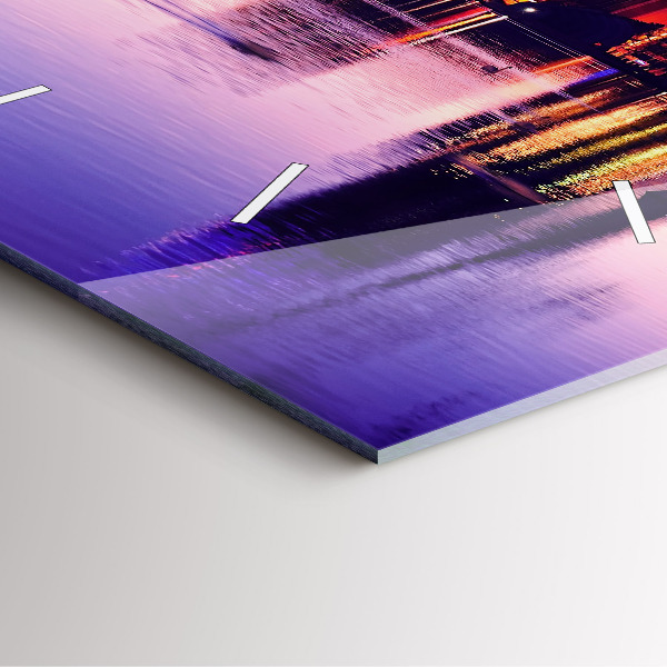 Reloj de pared cuadrado Río Hamburgo Alemania