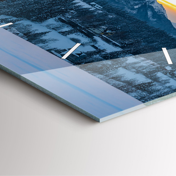 Reloj de pared cuadrado Paisaje de montaña