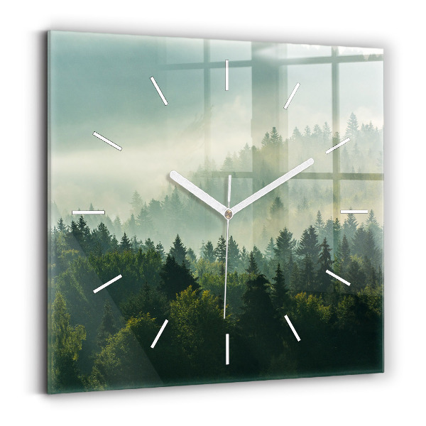 Reloj de pared cuadrado Amanecer Beskids