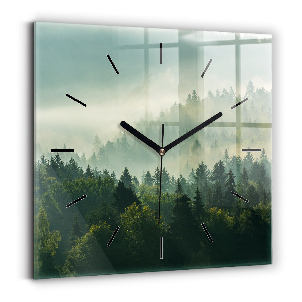 Reloj de pared cuadrado Amanecer Beskids