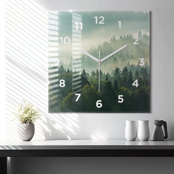 Reloj de pared cuadrado Amanecer Beskids