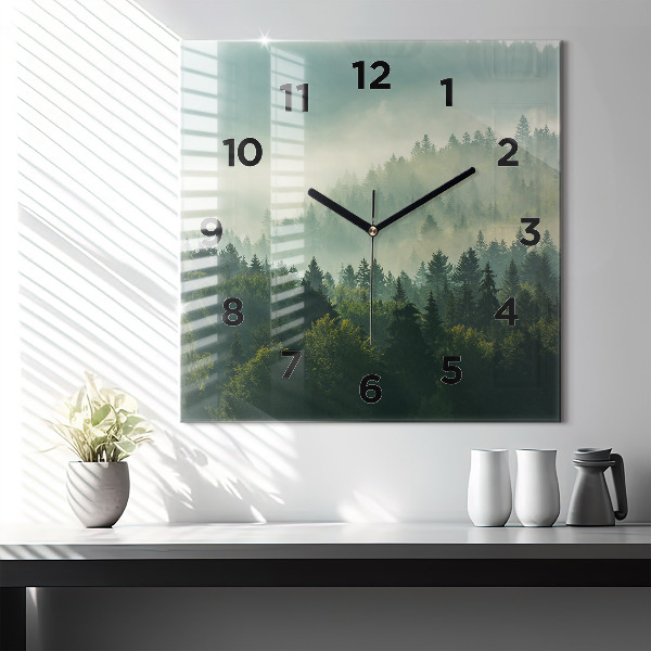 Reloj de pared cuadrado Amanecer Beskids
