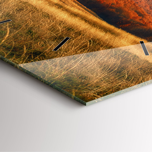 Reloj cuadrado Paisaje de montaña en otoño