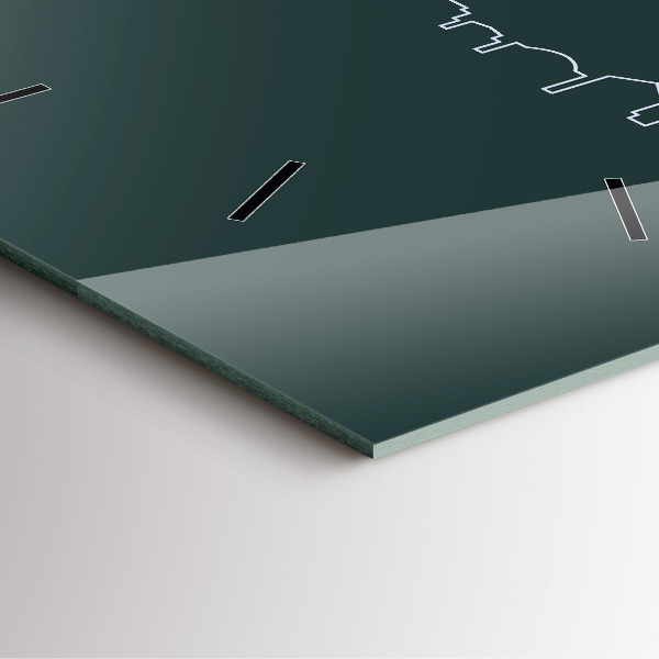 Reloj cuadrado Line-art de la ciudad de Brno