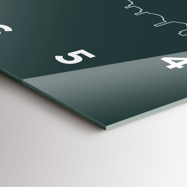 Reloj cuadrado Line-art de la ciudad de Brno