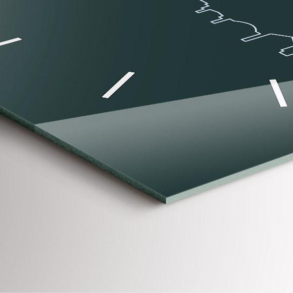 Reloj cuadrado Line-art de la ciudad de Brno