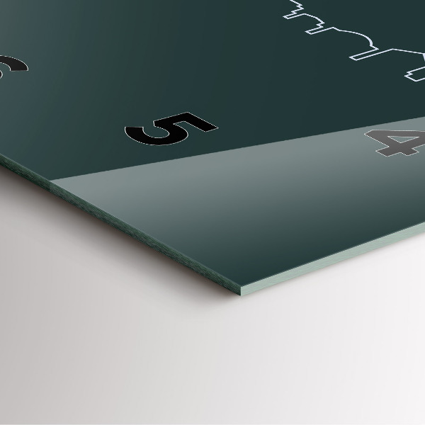 Reloj cuadrado Line-art de la ciudad de Brno