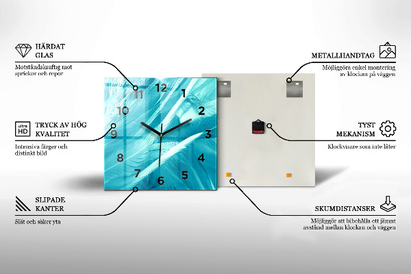 Reloj cuadrado Line-art de la ciudad de Brno