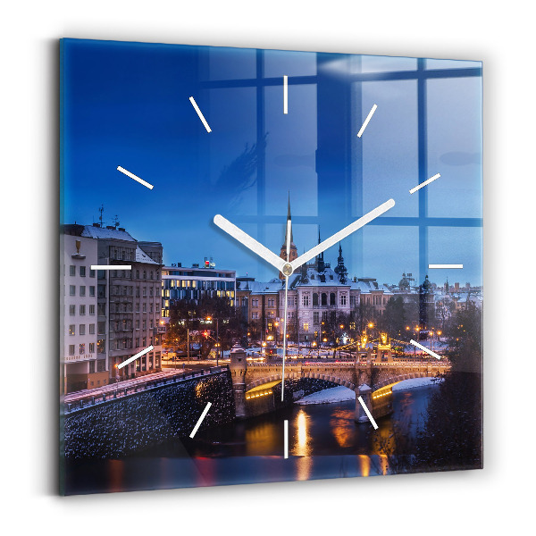 Reloj cuadrado Panorama de Pilsen