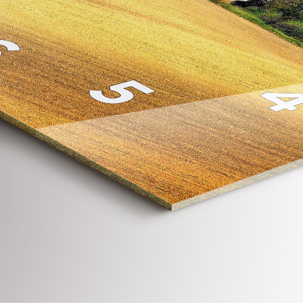 Reloj de pared cuadrado Paisaje rural de Moravia