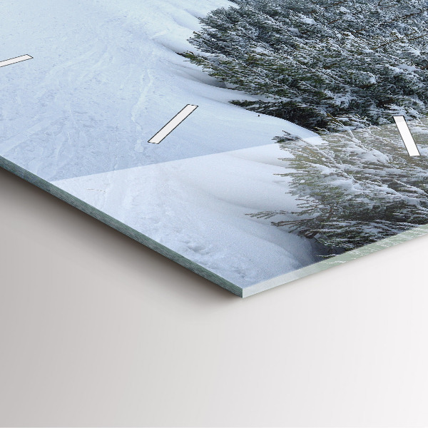 Reloj cuadrado Montañas gigantes checas en invierno