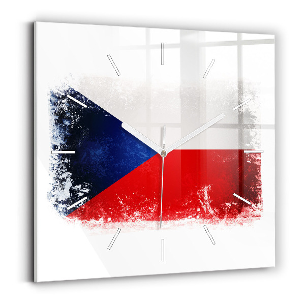 Reloj cuadrado Bandera de la República Checa