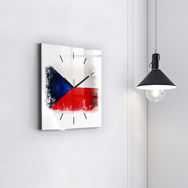 Reloj cuadrado Bandera de la República Checa