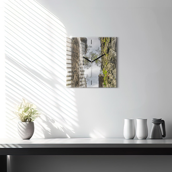 Reloj de pared cuadrado Ciudad del rock en la República Checa