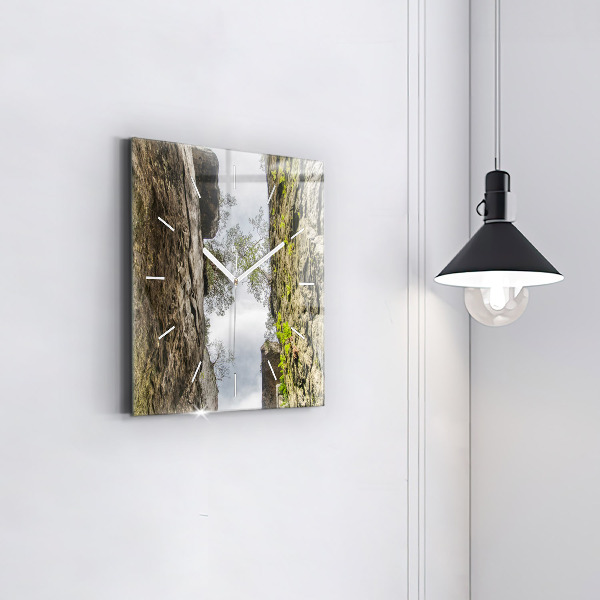 Reloj de pared cuadrado Ciudad del rock en la República Checa