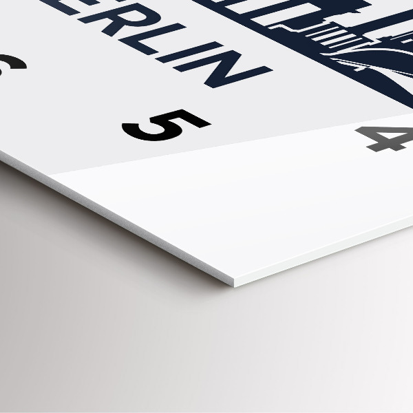 Reloj de pared cuadrado Ilustración de la ciudad de Berlín