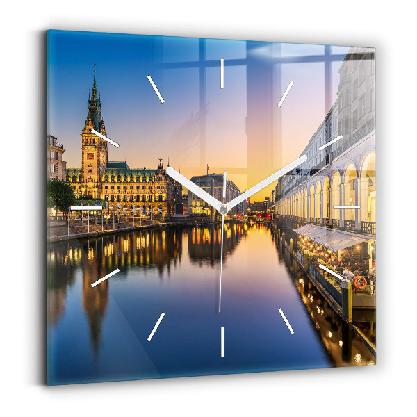 Reloj cuadrado Ayuntamiento de Hamburgo