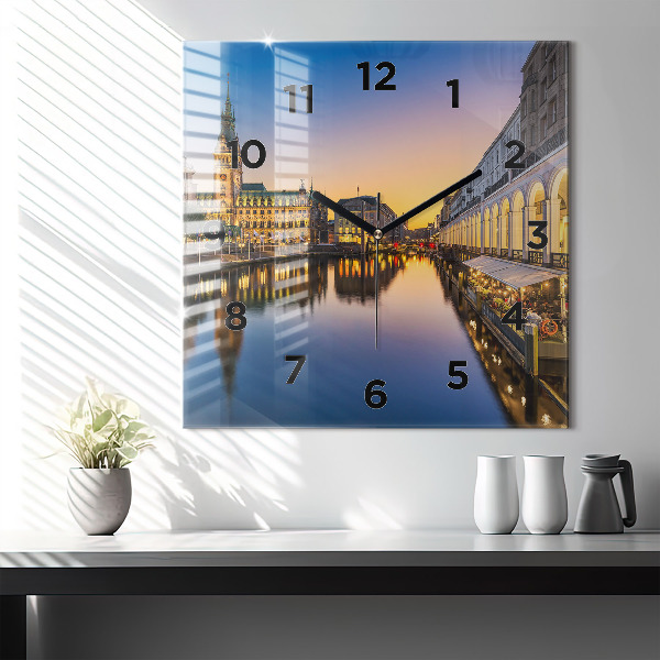 Reloj cuadrado Ayuntamiento de Hamburgo