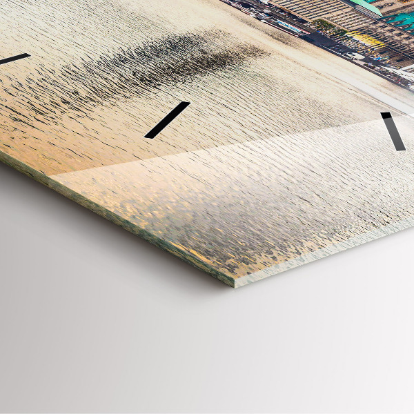 Reloj de pared cuadrado Binnenalster en Hamburgo