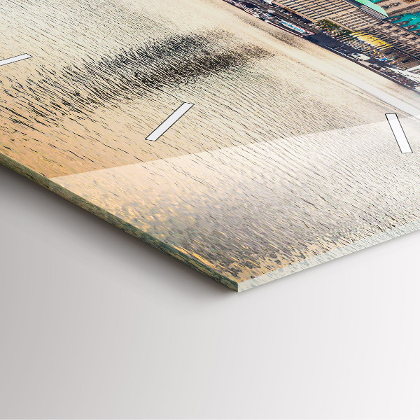 Reloj de pared cuadrado Binnenalster en Hamburgo