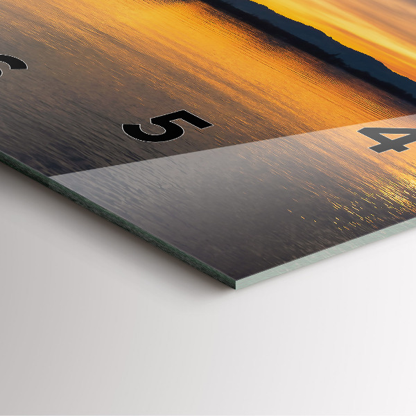 Reloj de pared cuadrado Puesta de sol sobre un lago