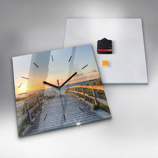 Reloj de pared cuadrado Vacaciones en la playa