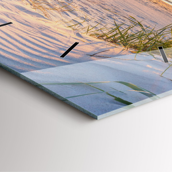 Reloj cuadrado Puesta de sol sobre el mar