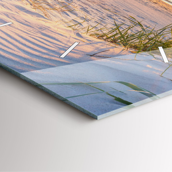 Reloj cuadrado Puesta de sol sobre el mar