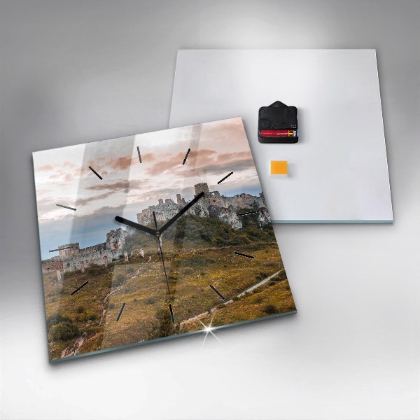 Reloj cuadrado Castillo de Spiš en Eslovaquia