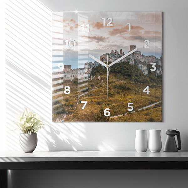 Reloj cuadrado Castillo de Spiš en Eslovaquia