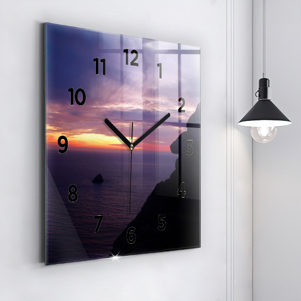 Reloj de pared cuadrado Cabeza de piedra