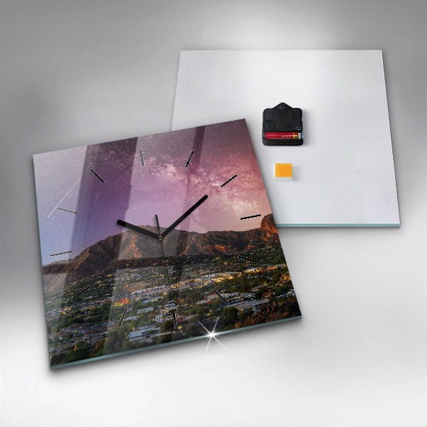 Reloj cuadrado Paisaje de montaña