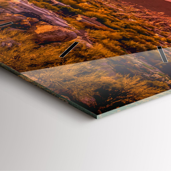 Reloj cuadrado Puesta de sol en el norte de Scottsdale