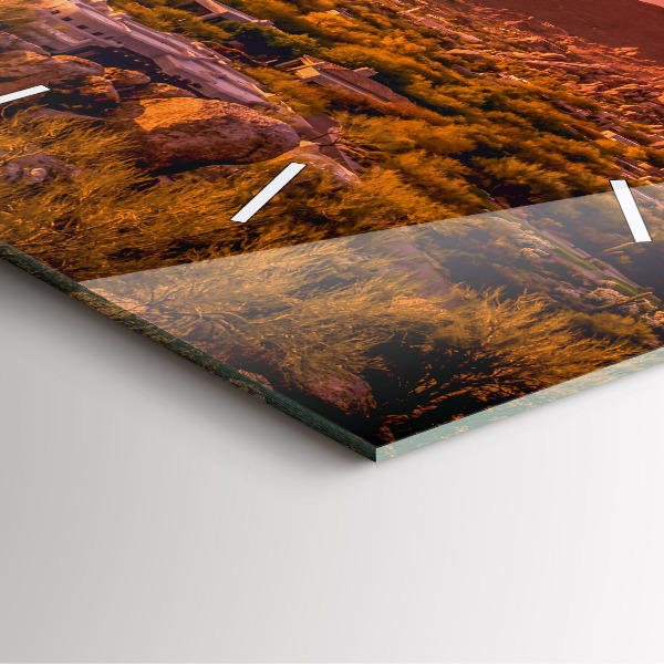 Reloj cuadrado Puesta de sol en el norte de Scottsdale