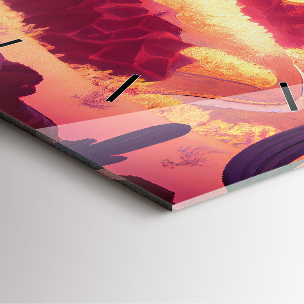 Reloj cuadrado Ilustración del desierto de Arizona